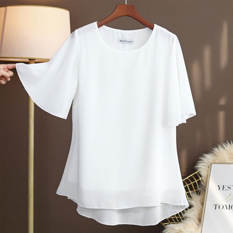 Silk Blouse - Blus Sutra Ukuran Besar Elegan Lengan