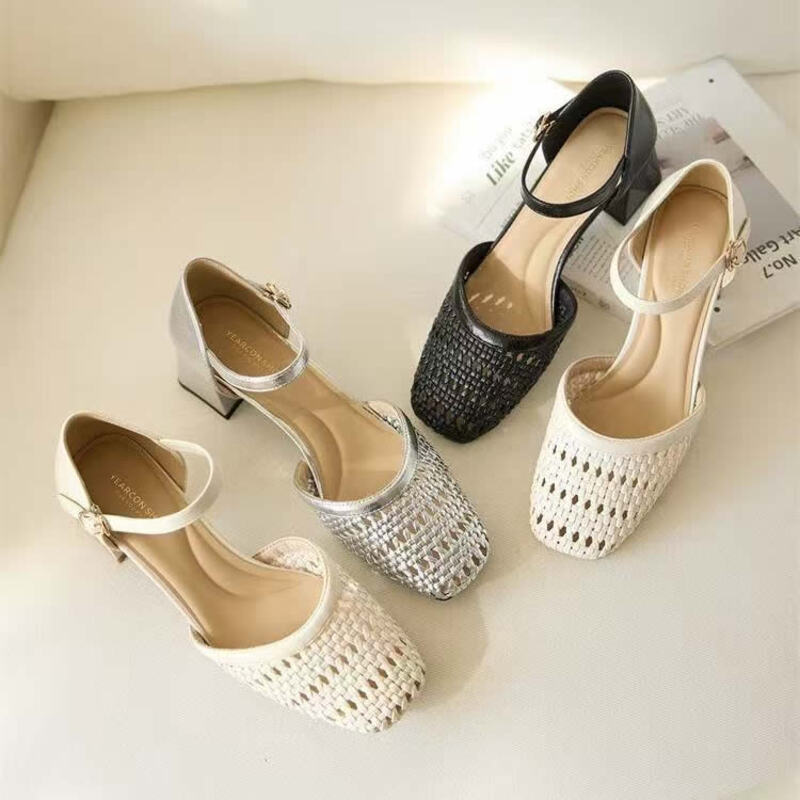Formal Dress - Sandal Wanita Model Anyaman Berongga Tebal