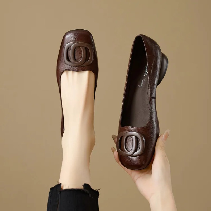 Womens Heels - Sepatu Wanita Gaya Prancis, Sepatu Kulit