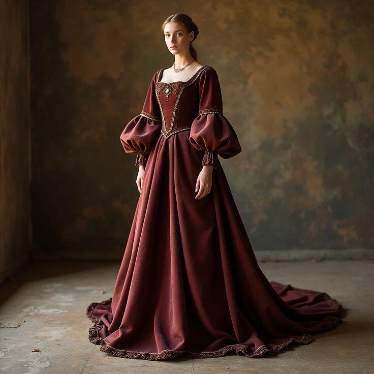 Evening Gown - Gaun Malam Vintage Victorian Baroque dengan