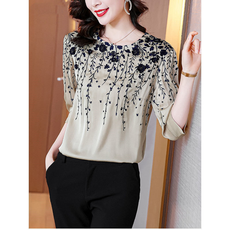 Blus Satin Sutra Wanita Elegan - Silk Blouse ulasan dan harga