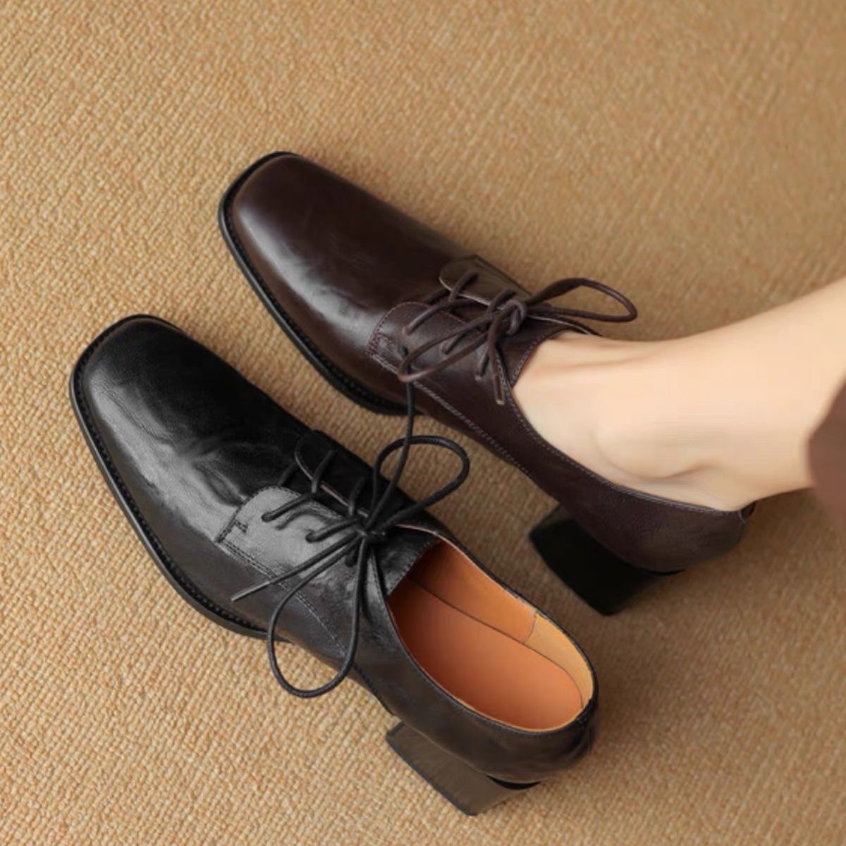 Sepatu Oxford dengan Ujung Kot - Formal Dress ulasan dan harga