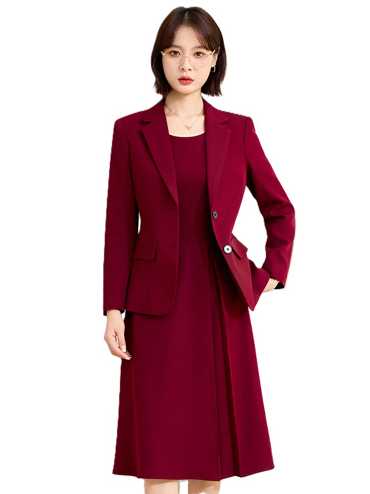 Setelan Rok Blazer Wanita Kant - Women'S Red Formal Wear ulasan dan harga
