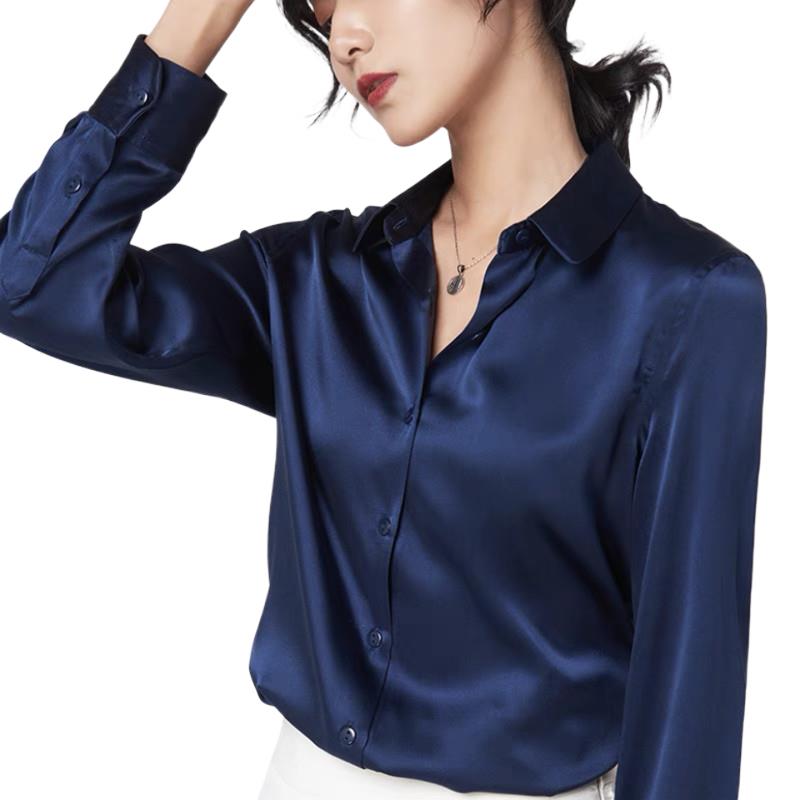 Blus Lengan Panjang Satin Eleg - Silk Blouse ulasan dan harga