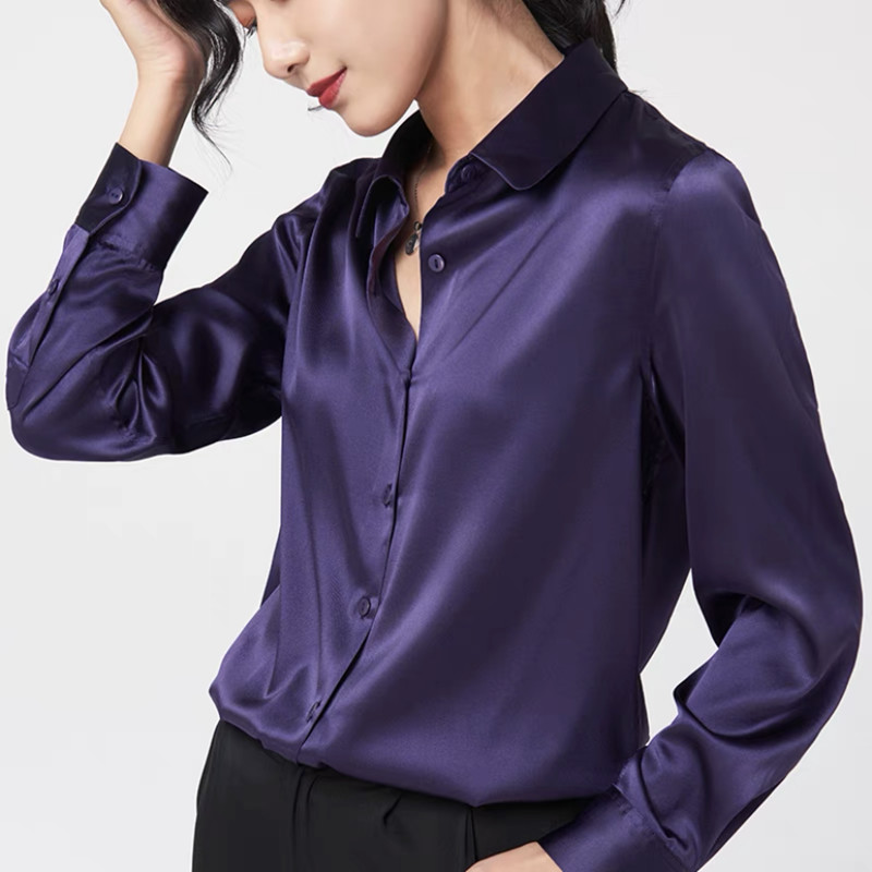 Blus Lengan Panjang Satin Eleg - Silk Blouse ulasan dan harga