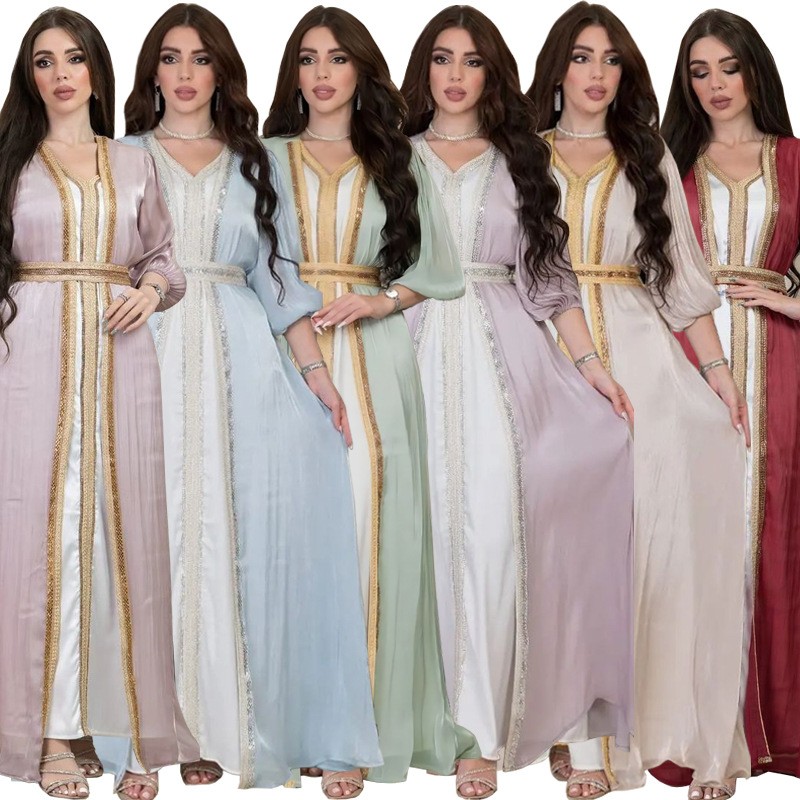 Gaun Pesta Lavender Berpayet V - Evening Gown ulasan dan harga