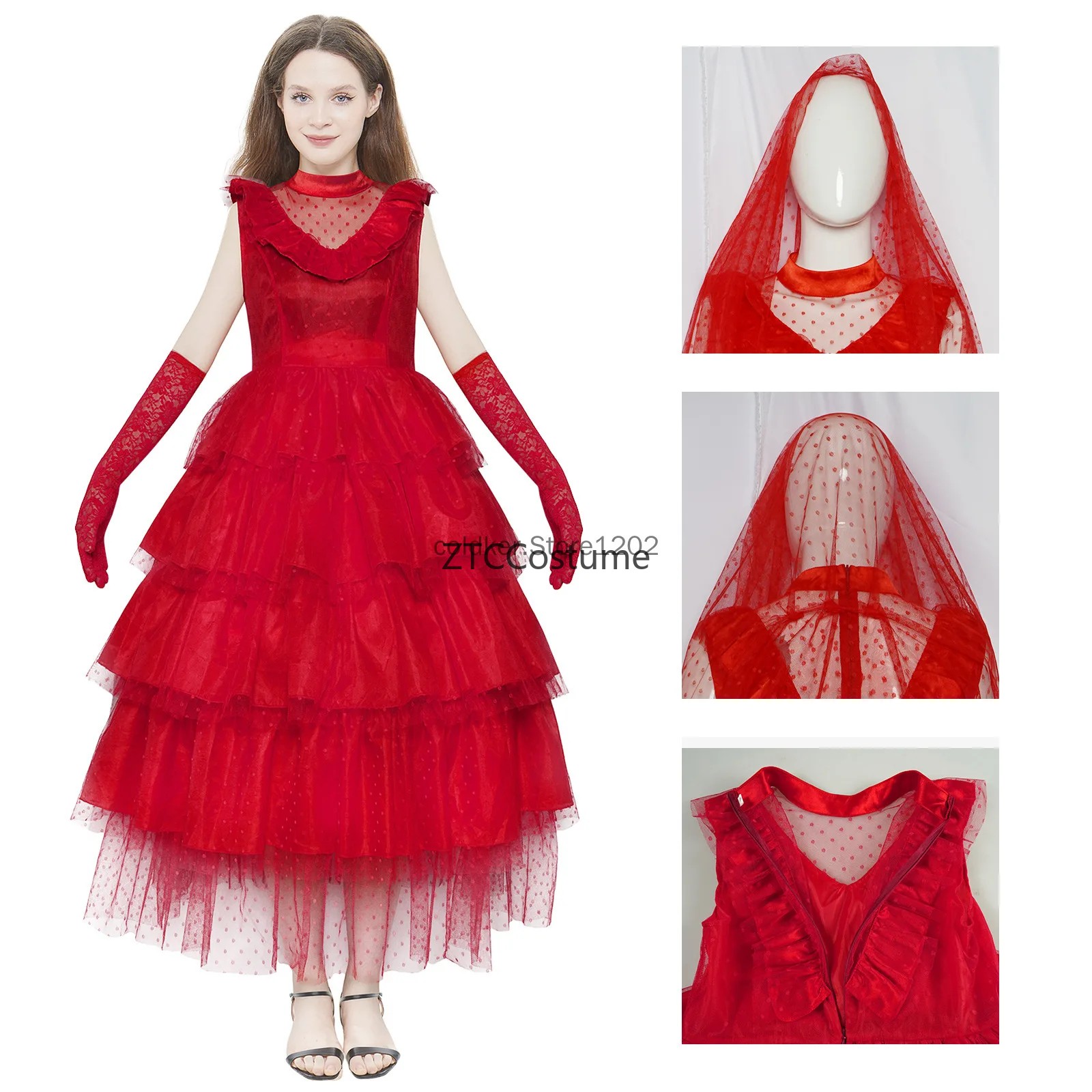 Kostum Cosplay Lydia Deetz Gau - Evening Gown ulasan dan harga